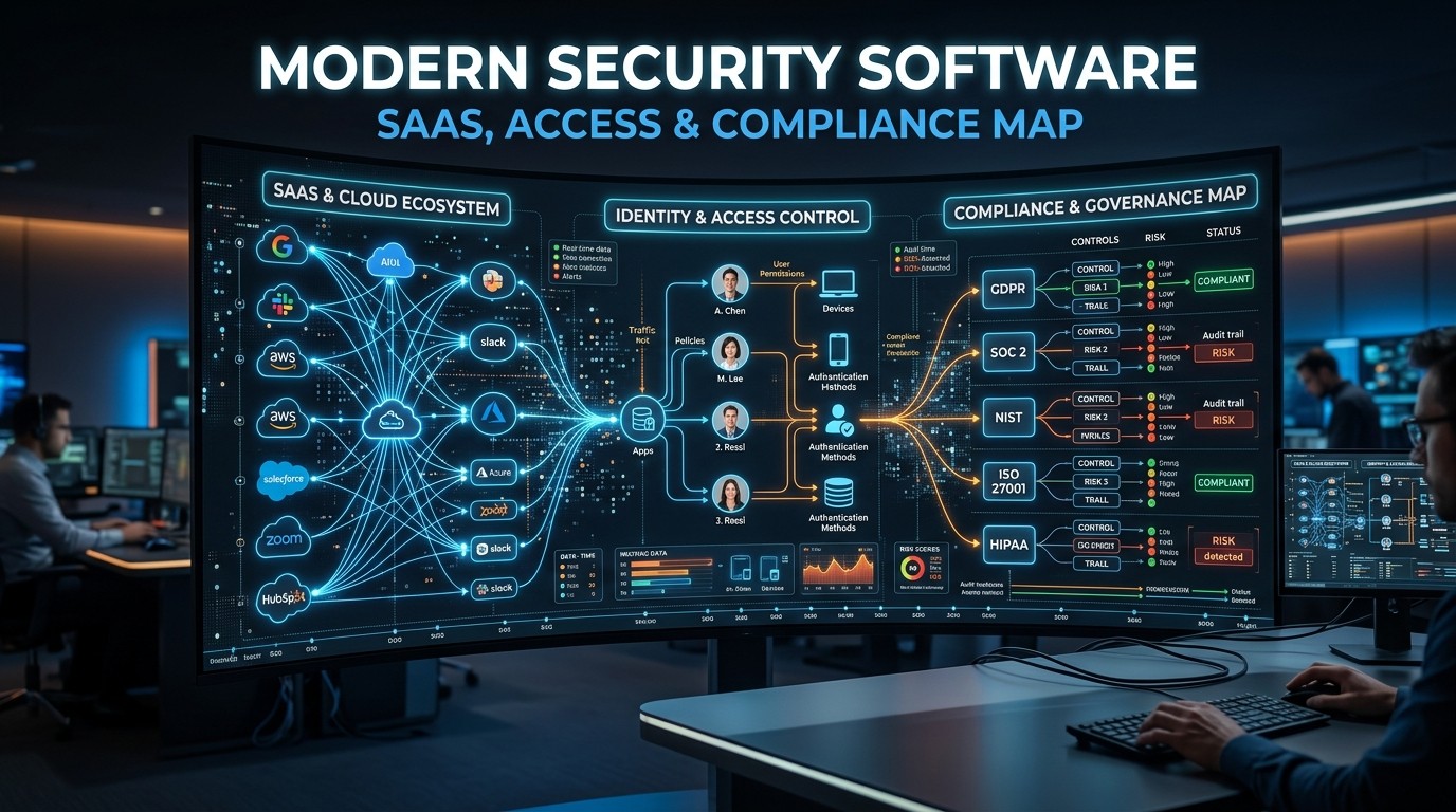 Modern Security Software : SaaS, Access & Compliance Map