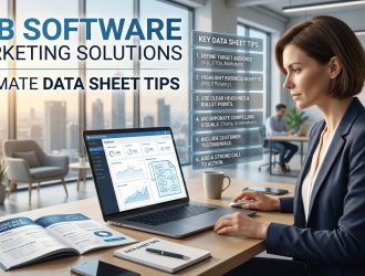 B2B Software Marketing Solutions : Data Sheet Tips Make A Hyper Realistic Banner Image